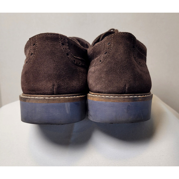 Otisopse Men's Italian Made Oxfords Leather Suede Shoes Brown US 12 - EU 45 - Picture 4 of 16